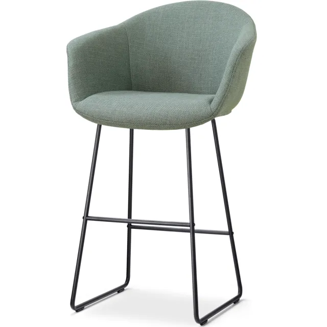 Nolon Nino-Otis barkruk saliegroen - zwart onderstel - 75 cm