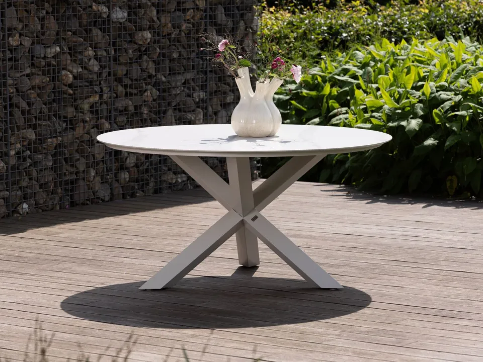Bellagio tuinmeubelen Bellagio Lodola dining tuintafel ø 150cm wit, foto 3