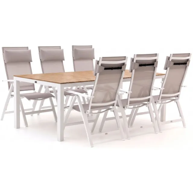 Bellagio tuinmeubelen Bellagio Avenza/Fidenza 220cm dining tuinset 7-delig verstelbaar