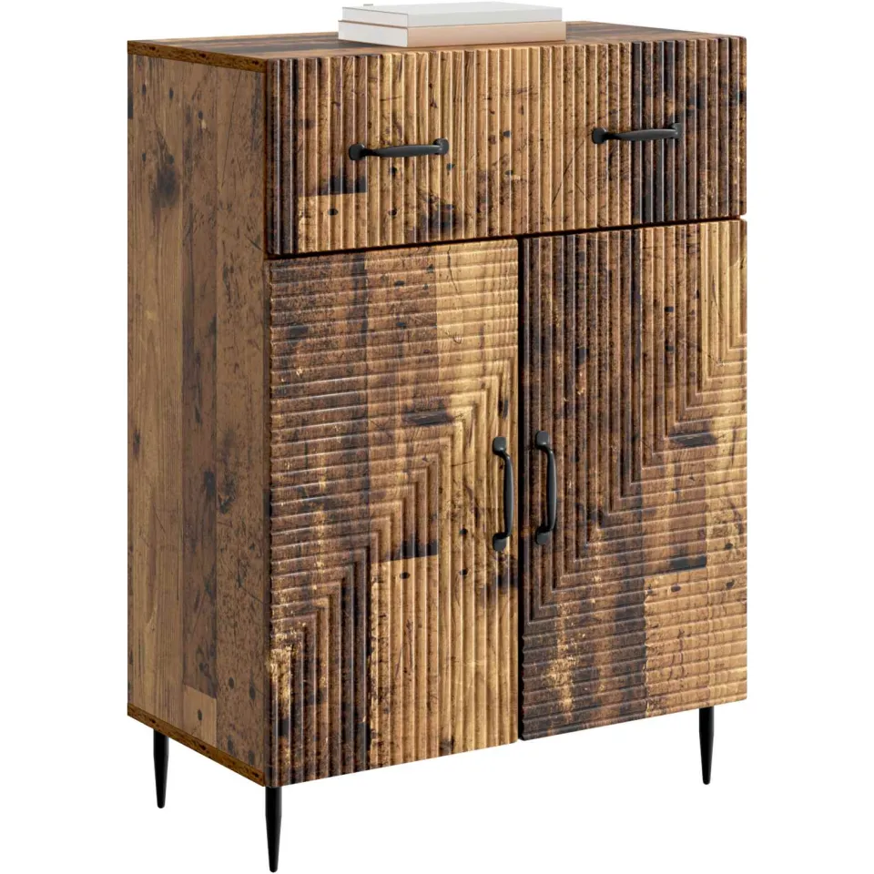 vidaXL Dressoir Oud hout 66 x 34,5 x 89,5 cm Bewerkt hout bruin
