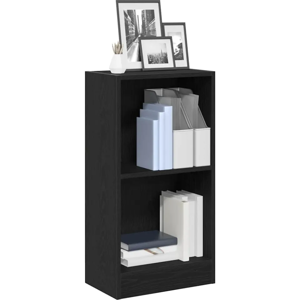 vidaXL Boekenkast 40x24x76 cm spaanplaat zwart eikenkleurig