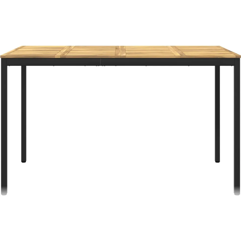 vidaXL Tuinbar Tafel NAARDEN Whitewash en zwart 180 x 88,5 x 105 cm Bruin