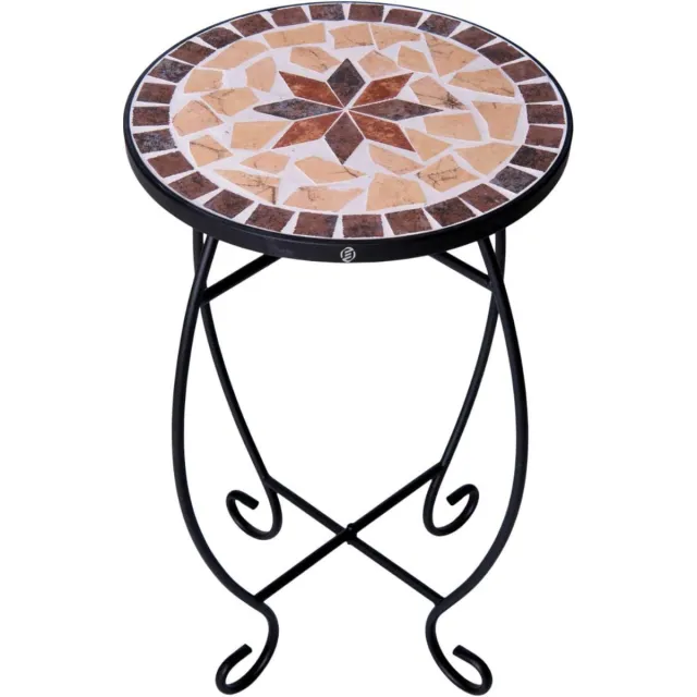 Equivera Bijzettafel Buiten - Bijzettafel Tuin - Salontafel Buiten - Salontafel Tuin - Koffietafel Buiten - Voor Binnen en Buiten - Must Have Voor Jouw Tuin! Zwart