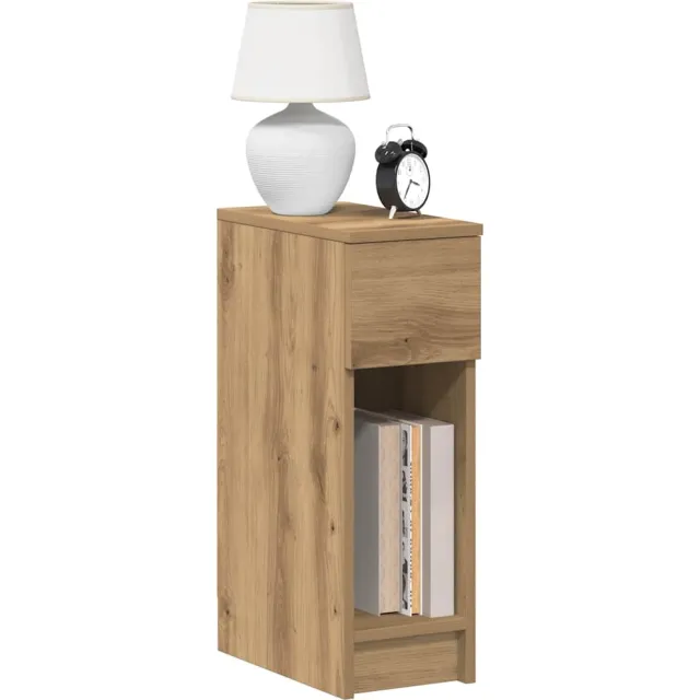 vidaXL Nachtkastjes 2 st met lade 20x36x60 cm artisanaal eikenkleurig Bruin