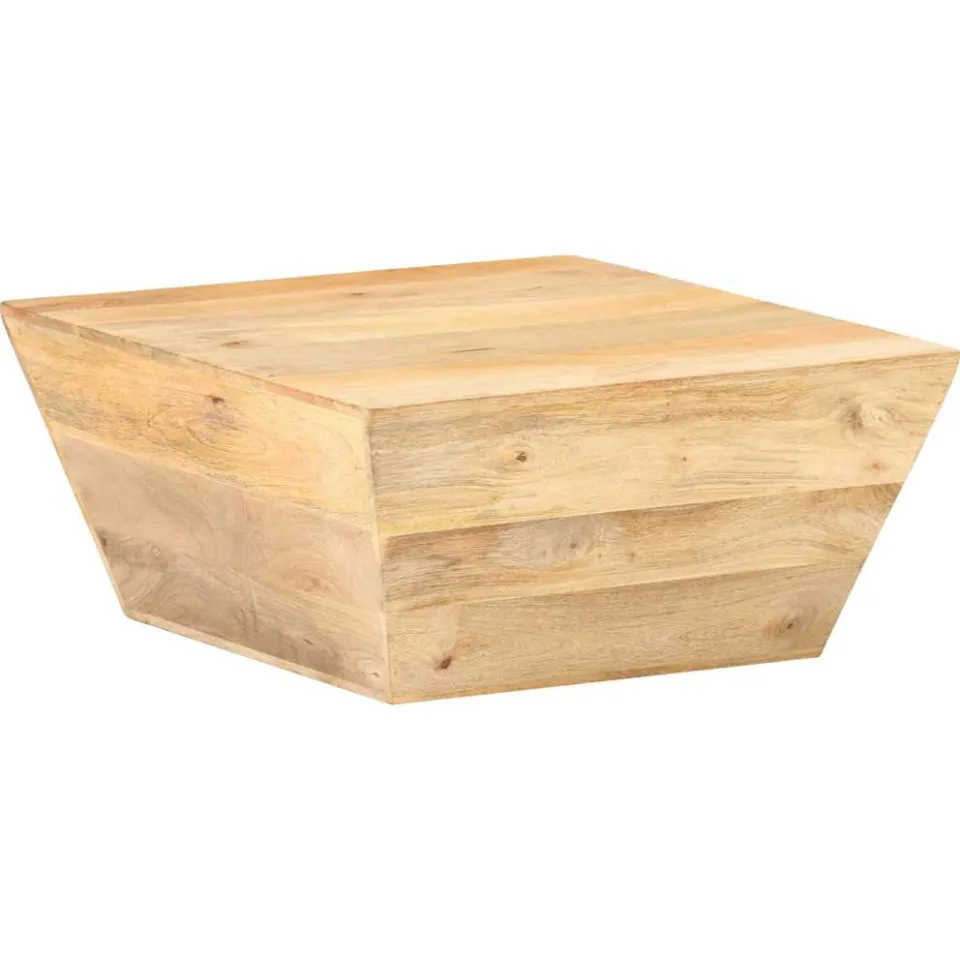 vidaXL Salontafel V-vormig 66x66x30 cm massief mangohout Bruin