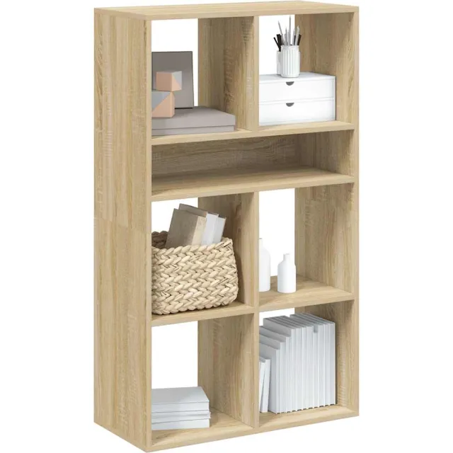 vidaXL Boekenkast 66x31x112 cm bewerkt hout sonoma eikenkleurig Bruin
