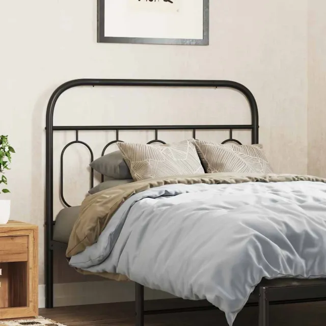 vidaXL Vervangend hoofdbord 107 cm metaal zwart