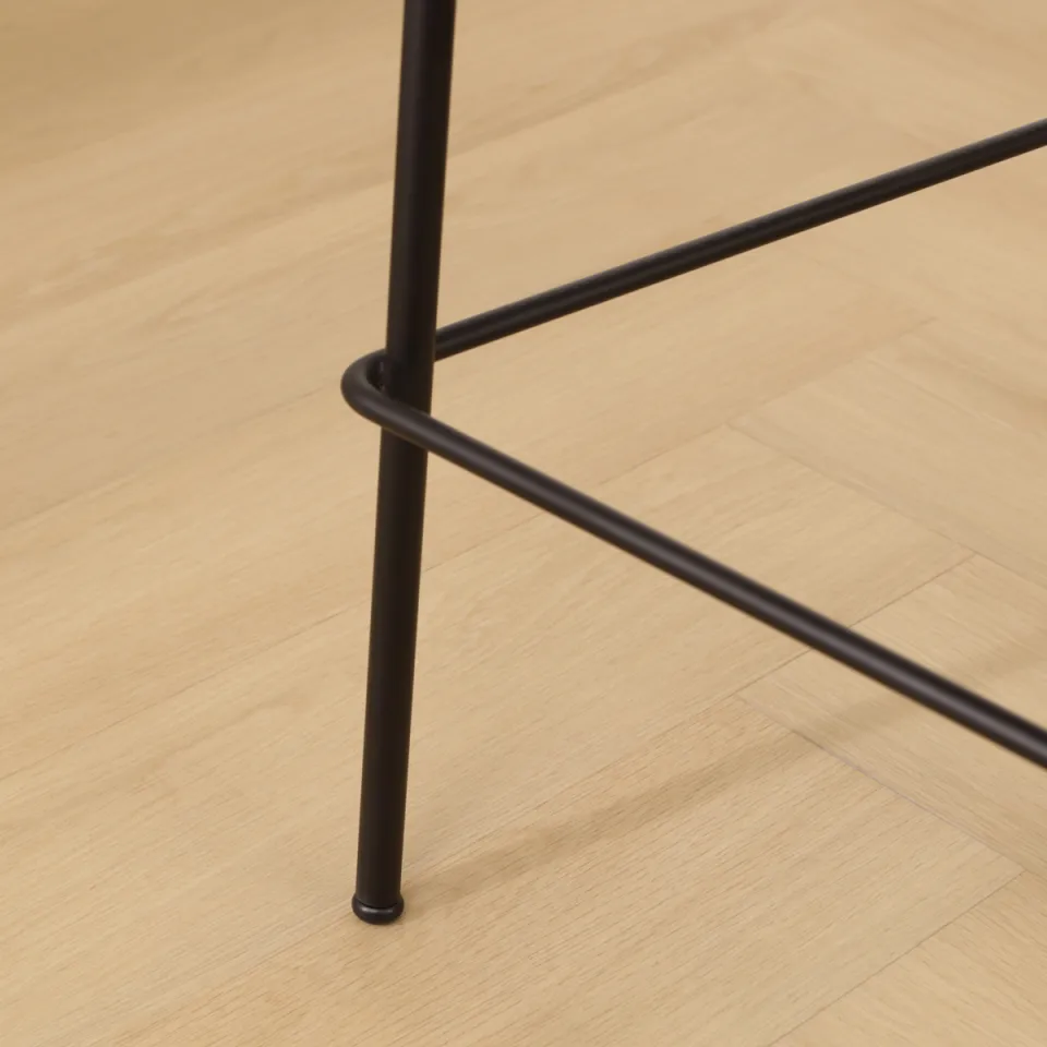 Nolon Jasmijn barkruk beige melange - zwart onderstel - 65 cm, foto 5