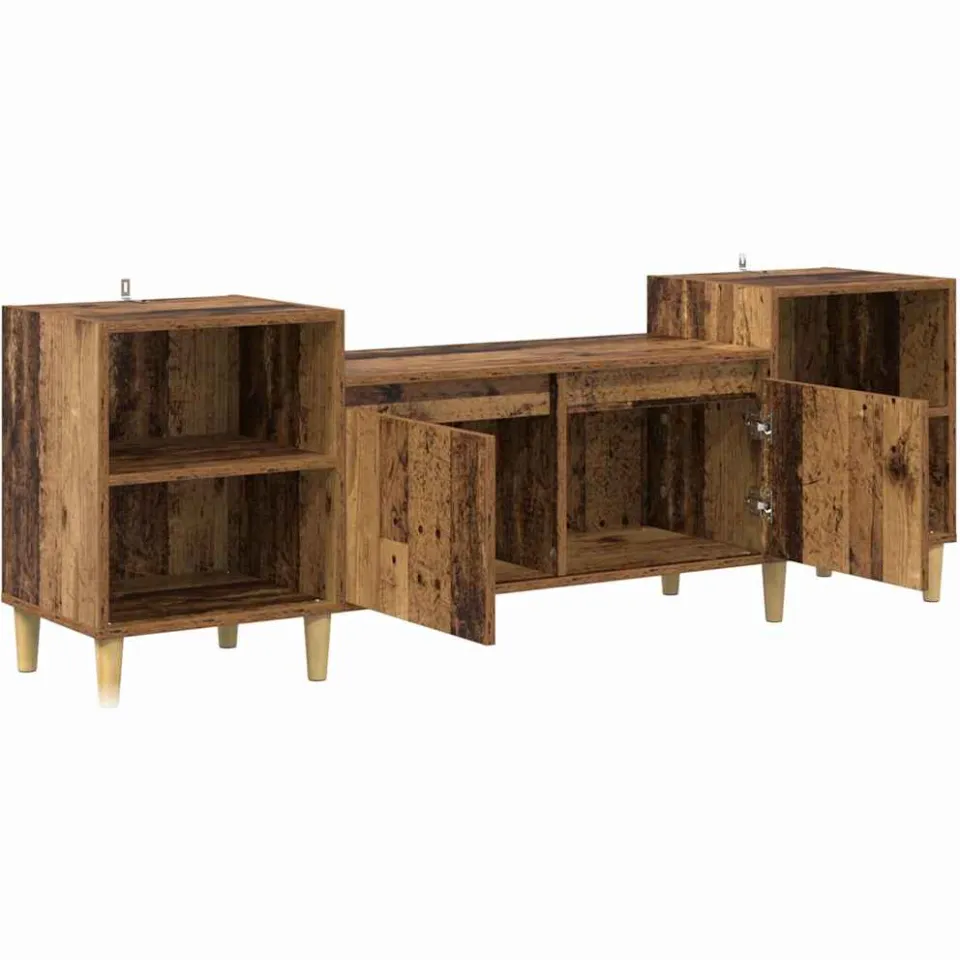 vidaXL TV-kast 160 x 35 x 55 cm Oud Hout Bewerkt hout bruin, foto 3