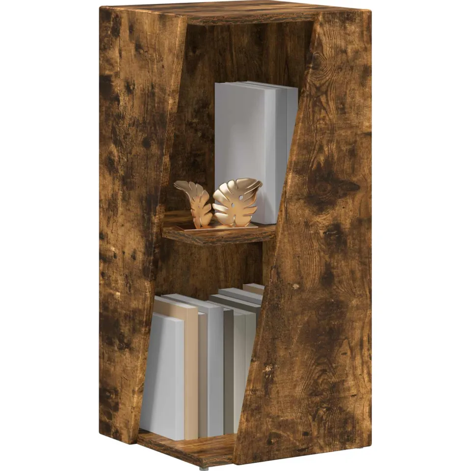 vidaXL Zijplank 33 x 32 x 70,5 cm Bewerkt hout Gerookt eiken Bruin