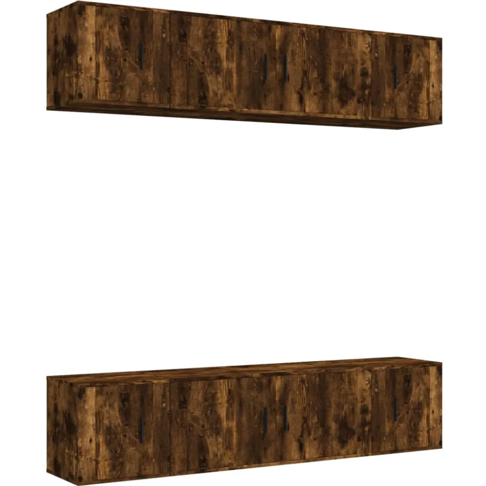vidaXL 6-delige Tv-meubelset bewerkt hout gerookt eikenkleurig, foto 3