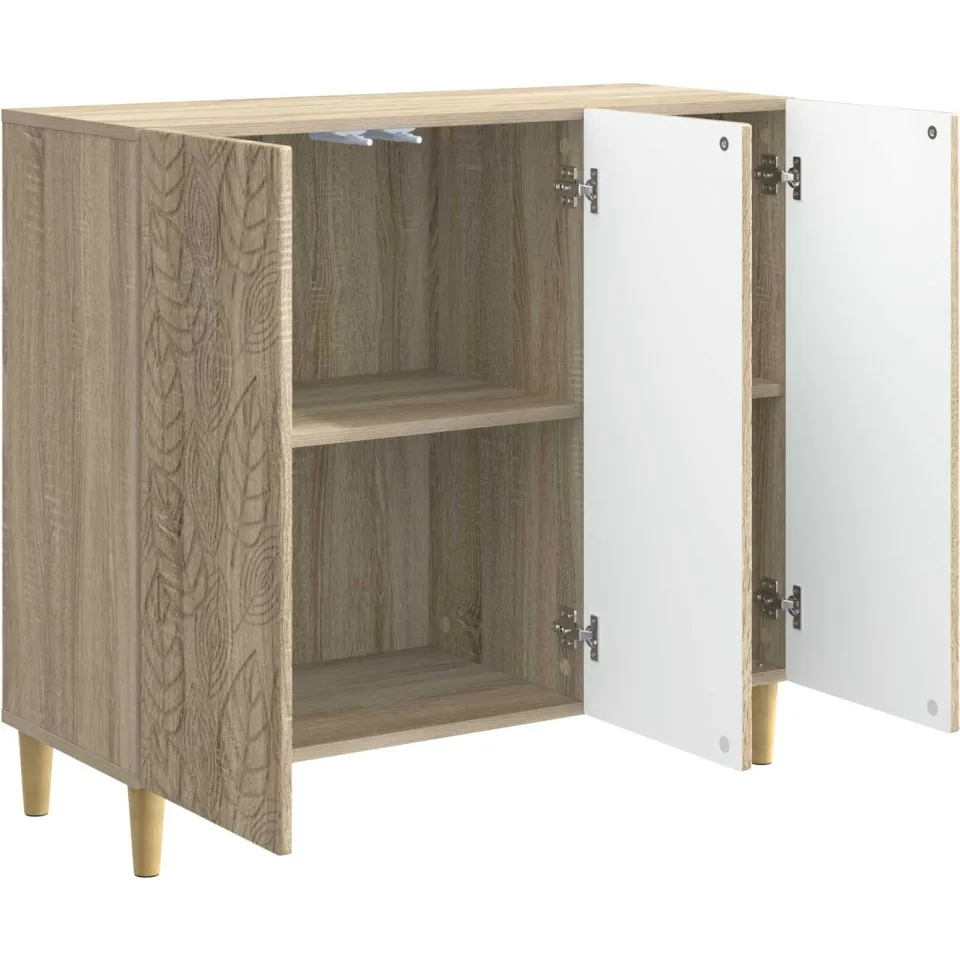 vidaXL Dressoir Sonoma Eiken 89 x 34,5 x 80 cm Bewerkt hout, foto 4
