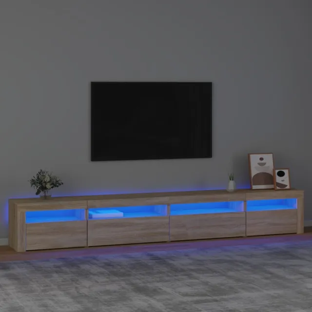 vidaXL Tv-meubel met LED-verlichting 270x35x40 cm sonoma eikenkleurig, foto 2