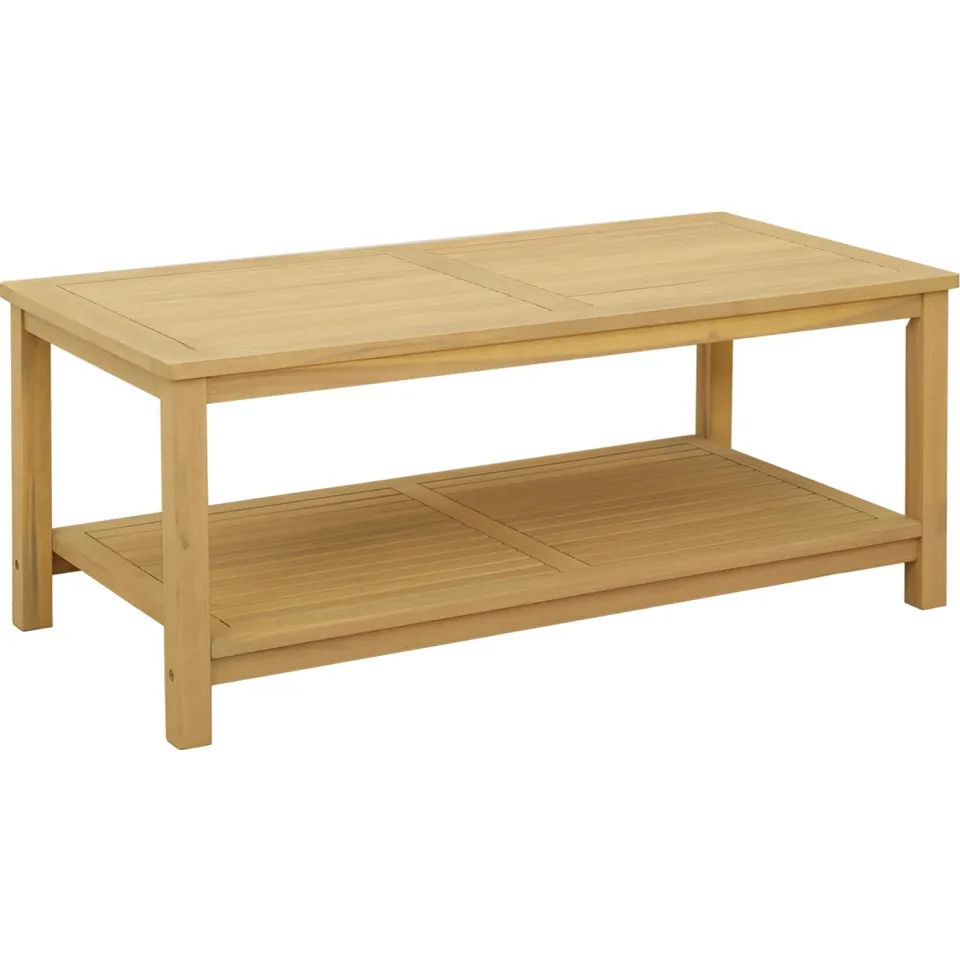 vidaXL Bijzettafel Olie naturel 110 x 55 x 45 cm Massief Acaciahout
