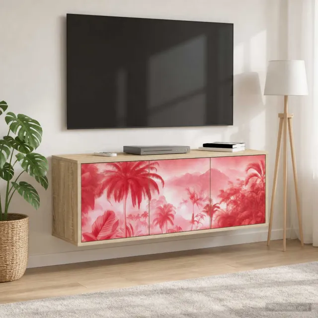 vidaXL Wandgemonteerd tv-meubel AACHEN 102 x 33 x 40 cm Sonoma Eiken Bruin