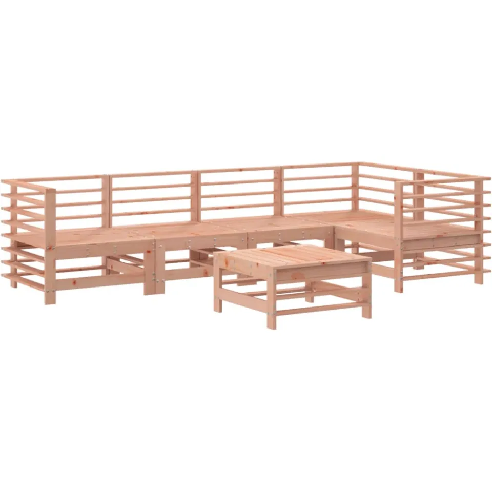 vidaXL 6-delige Loungeset massief douglashout bruin, foto 3