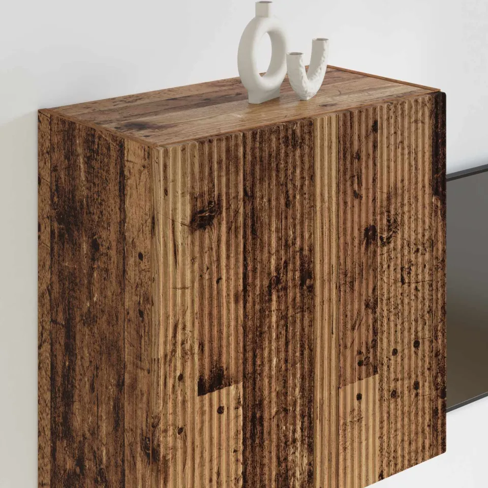vidaXL TV-wandkast 59,5 x 31 x 60 cm Oud Hout Bewerkt hout bruin, foto 4