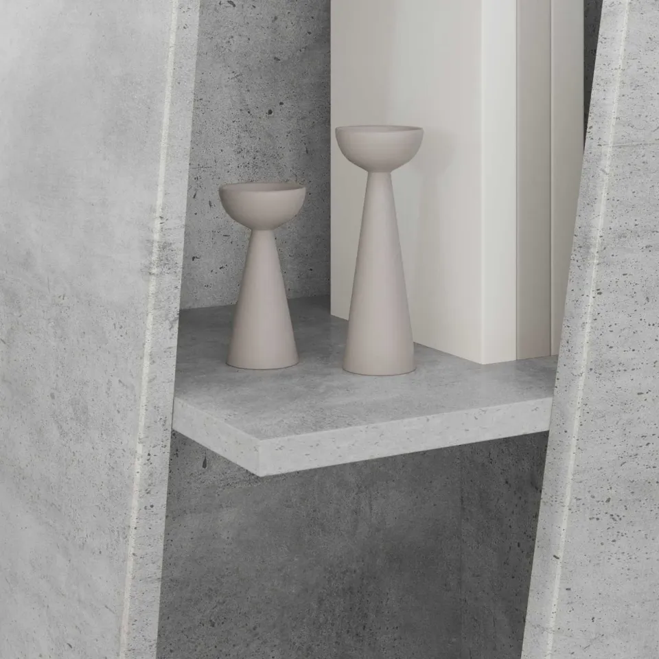 vidaXL Zijplank 33 x 32 x 100,5 cm Bewerkt hout Beton Grijs, foto 3