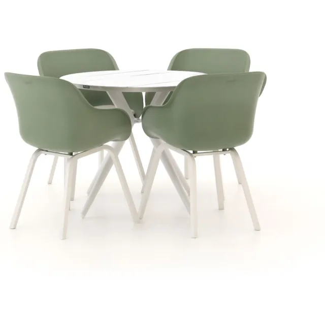 Hartman tuinmeubelen Hartman Le Soleil Element/Sora ø90cm dining tuinset 5-delig Wit