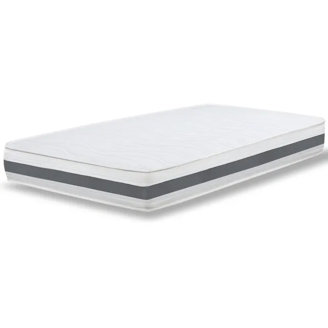 White Stone The White Stone Matras 90x200 cm van hypoallergeen Waterfoam, 20 cm | Vulling van katoen en hoes van ademend 3D-stof, anti-huisstofmijt en schimmelwerend | Gemaakt in Italië Bianco, Grigio