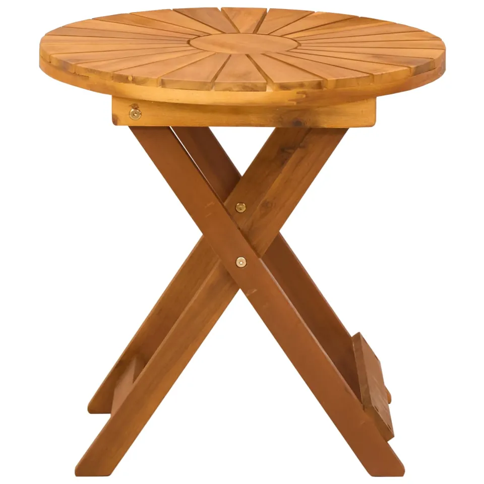 vidaXL Bistrotafel Naturel Ø45 x 45 cm Massief Acaciahout, foto 4