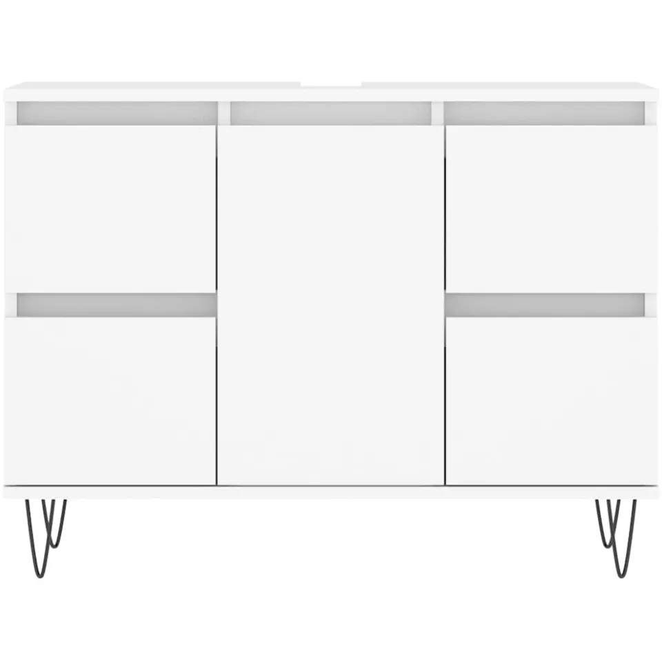 vidaXL Badkamerkast 80x33x60 cm bewerkt hout wit