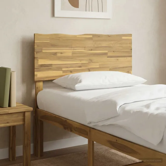 vidaXL Live Edge Hoofdbord ROSTOCK Witgewassen 75 cm Bruin