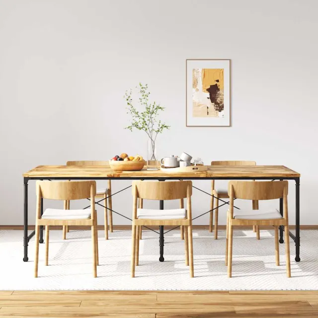 vidaXL Eettafel 240 cm massief mangohout bruin