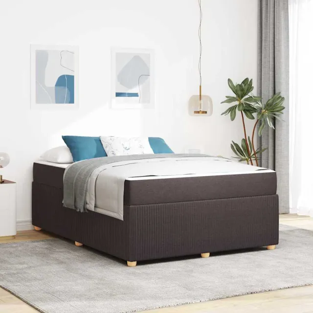 vidaXL Bedframe Donkerbruin 160 x 200 cm Stof