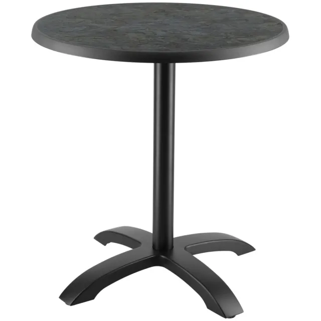 PULSIVA Tafel voor buiten Sevelit rond; 70x73.6 cm (ØxH); Tafelblad antraciet, frame zwart; rond