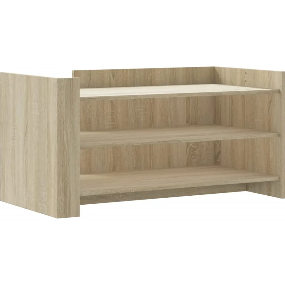 vidaXL Salontafel 100x50x50 cm bewerkt hout sonoma eikenkleurig Bruin