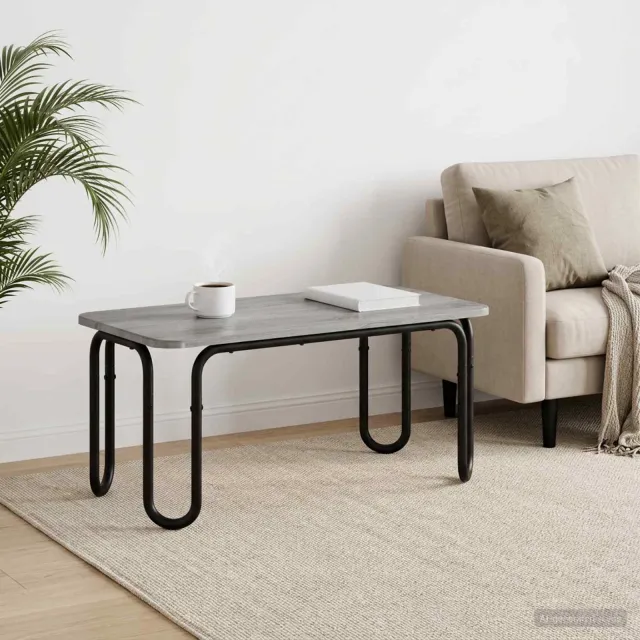 vidaXL Salontafel Grijs Sonoma 100 x 50 x 45 cm Bewerkt hout, foto 2