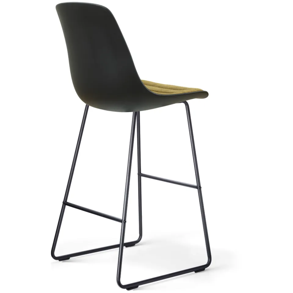 Nolon Nino-Liv barkruk zwart met mosgroen zitkussen - zwart onderstel - 75 cm, foto 3