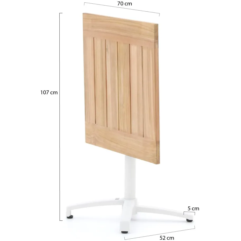 Bellagio tuinmeubelen Bellagio Canzo klaptafel 70x70x75cm bruin, foto 3