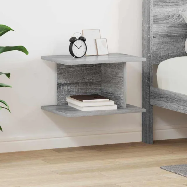 vidaXL Nachtkastje Grijs Sonoma 40 x 30 x 25 cm Bewerkt hout, foto 2