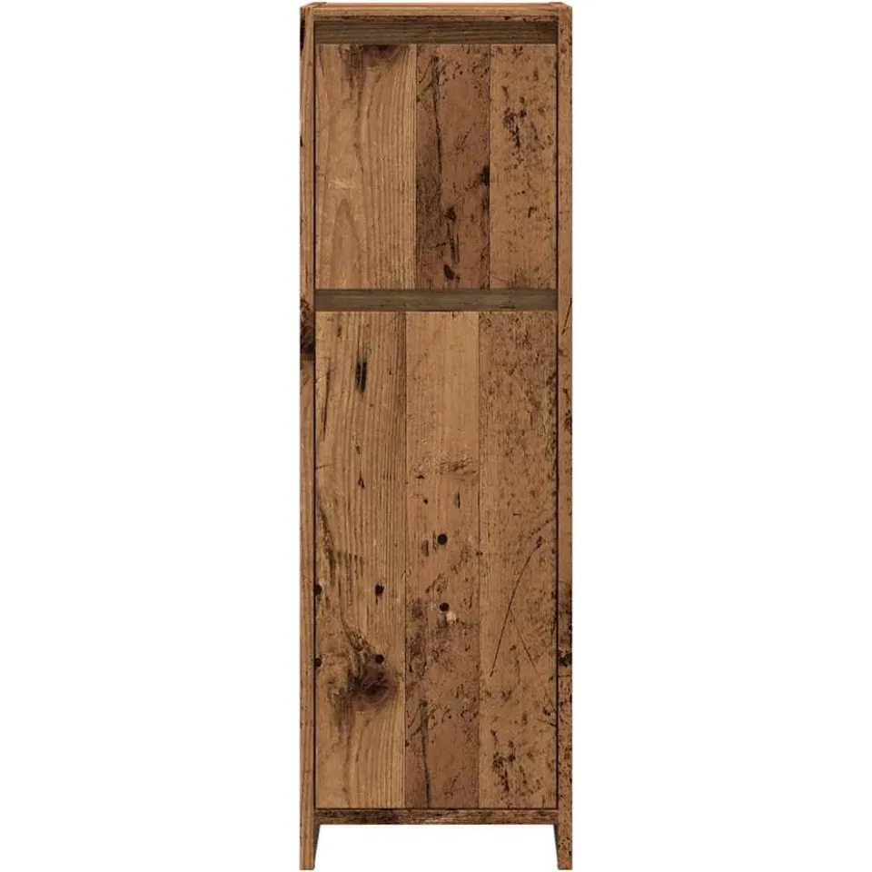 vidaXL Badkamerkast 30x30x95 cm bewerkt hout oud houtkleurig bruin, foto 3