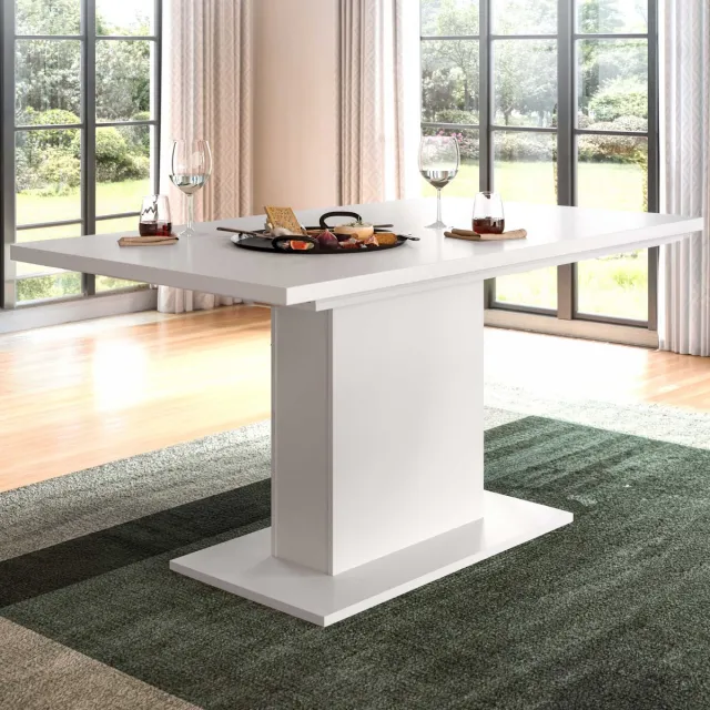 xonox Uitschuifbare Eettafel Motion Emob - Spaanplaat - 150-190x76x90 Cm - Wit