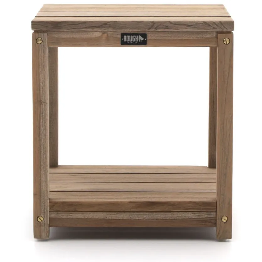 ROUGH Furniture ROUGH-A bijzet tuintafel 50x50x55cm bruin, foto 3