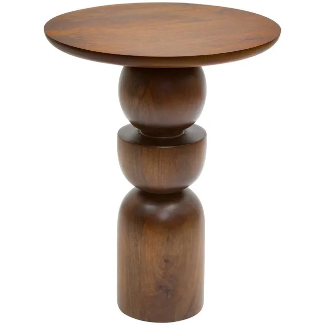 Atmosphera Créateur d'intérieur® Table d'appoint Shelty ronde D.38cm marron Modèle B