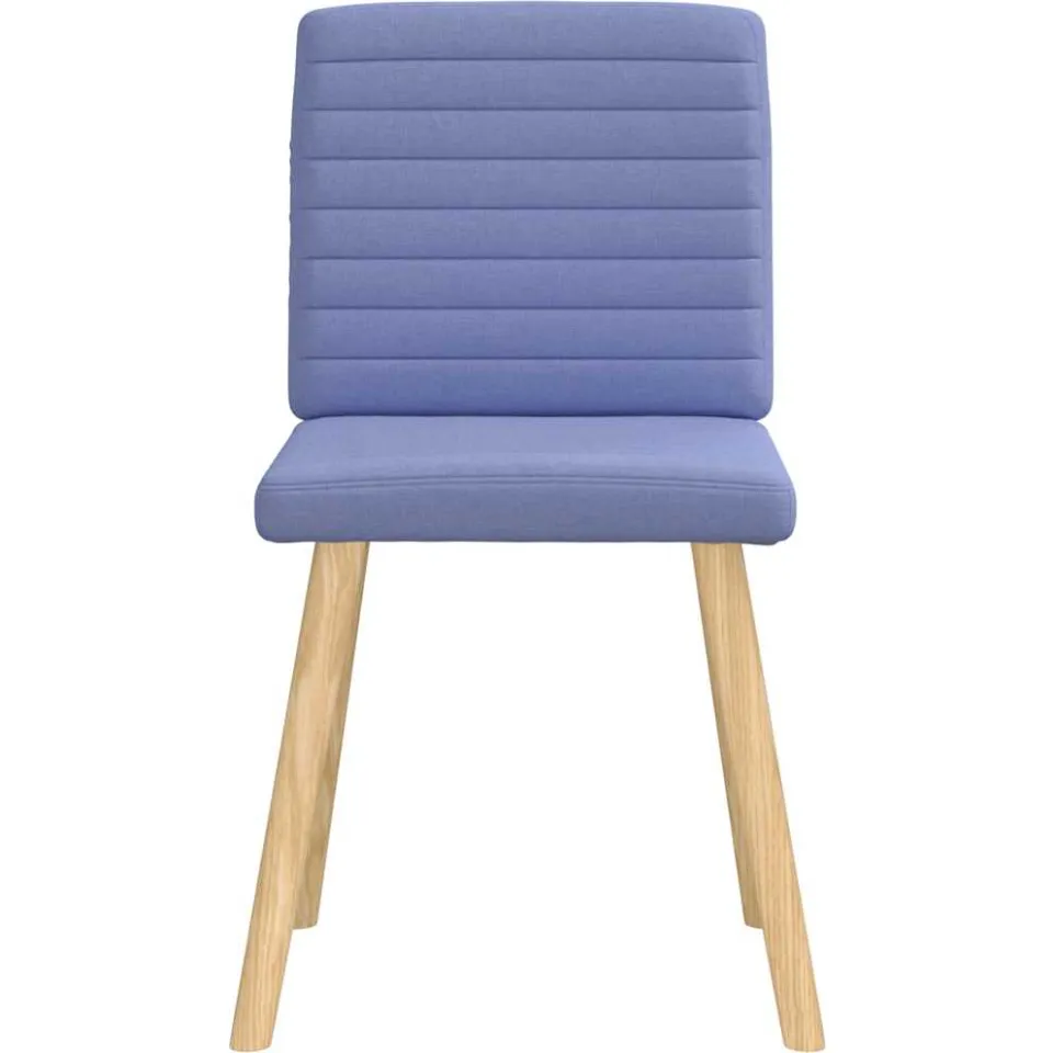 vidaXL Eetkamerstoelen 4 st stof jeansblauw blauw, foto 4
