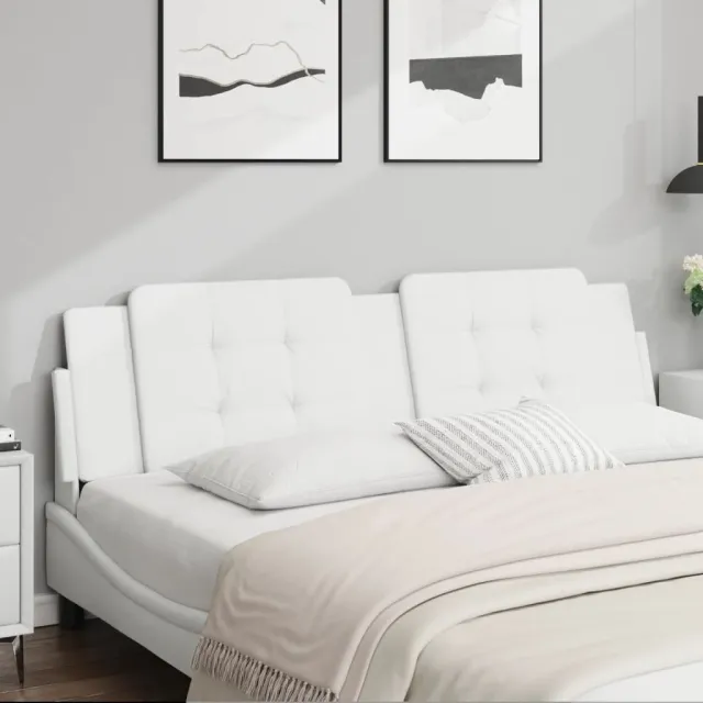 vidaXL Hoofdbordkussen "Zadar" 180 cm kunstleer wit