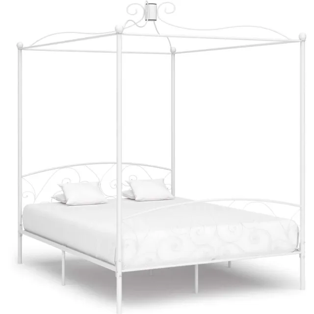 vidaXL Hemelbedframe metaal wit 180x200 cm