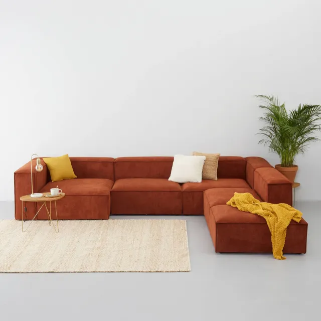 NOUS Living hoekbank Igor hoek rechts - terracotta, foto 2