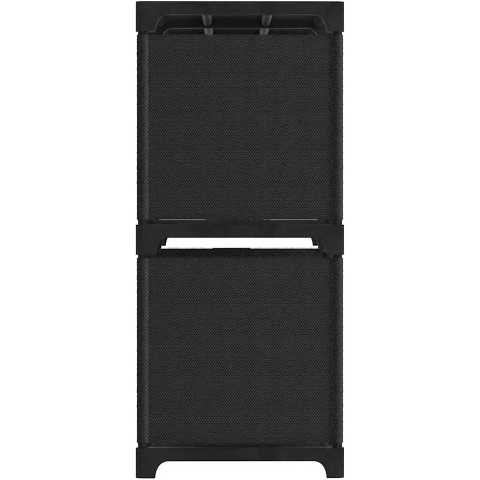 vidaXL Kast met 4 vakken 69x30x72,5 cm stof zwart, foto 3