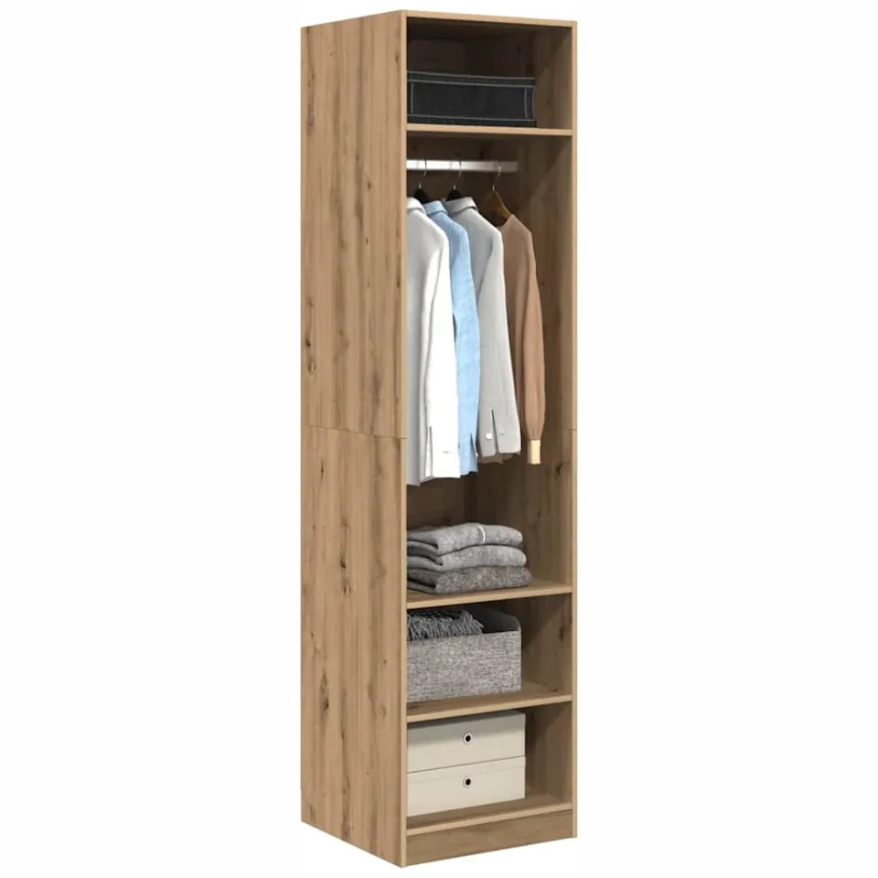 vidaXL Kledingkast Artisan Eiken 50 x 50 x 200 cm Bewerkt hout Bruin