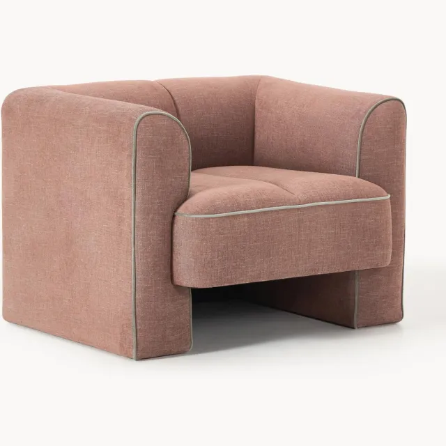 Westwing Collection Fauteuil Bobi Terracotta, Groen