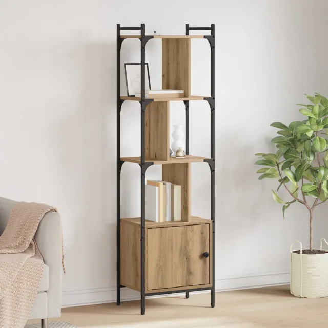 vidaXL Boekenkast 6-laags 44,5 x 30 x 154,5 cm Bewerkt hout bruin, foto 2