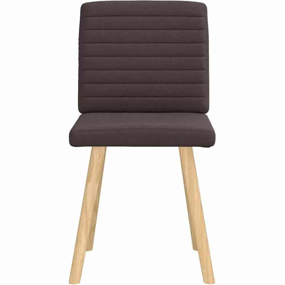 vidaXL Eetkamerstoelen 2 st stof donkerbruin bruin, foto 4