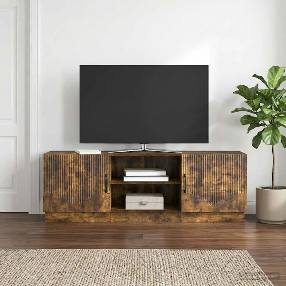 vidaXL Tv-meubel 150 x 31 x 47 cm Gerookt eiken Bewerkt hout, foto 4
