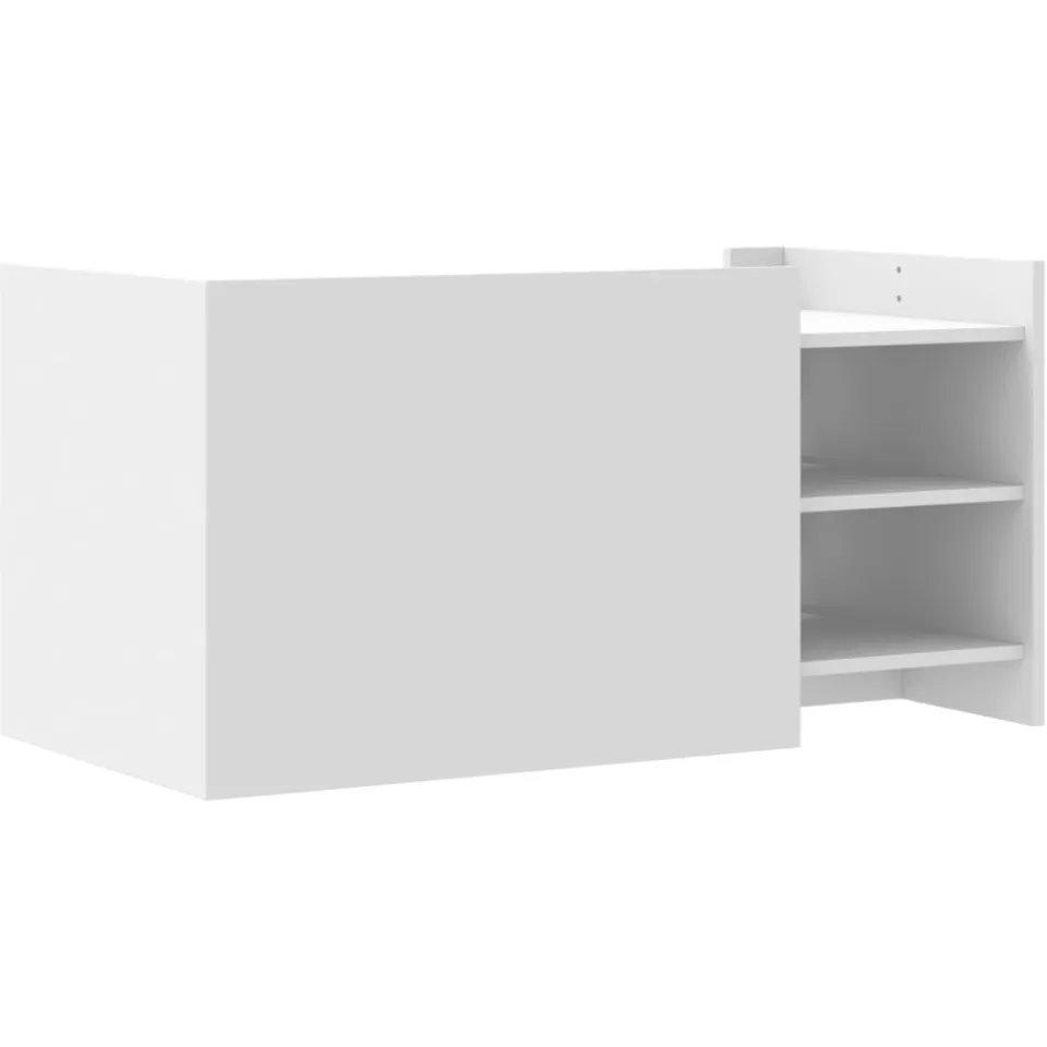 vidaXL Salontafel 100x50x50 cm bewerkt hout wit, foto 3